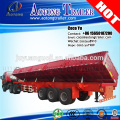 China 3/4 axles heavy duty sand or stone transporting 120 ton dump trailer for side tipping